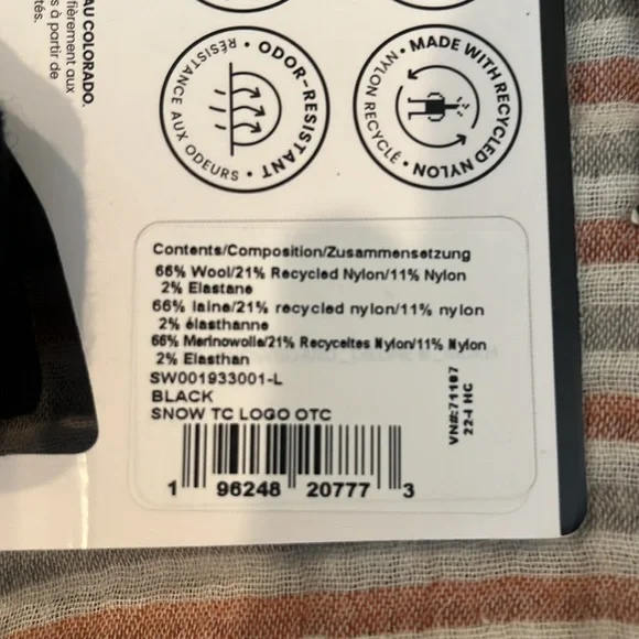 Smartwool Snowboard Targeted Cushion Logo OTC Socks - Large - Picture 4 of 4